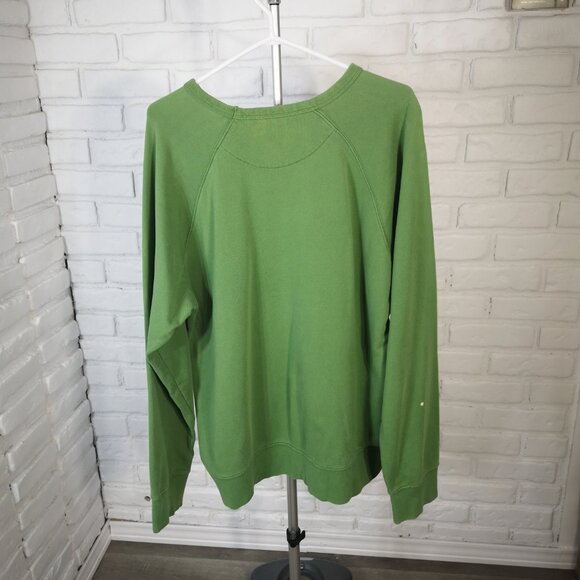 Gap Factory Men's Size XL Green Terry Lined Loose Fit Round Neck Sweat Shirt - Picture 2 of 12